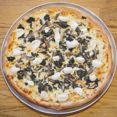 Order Spinach and Mushroom Pizza food online from Il Forno Italiano store, Newport on bringmethat.com