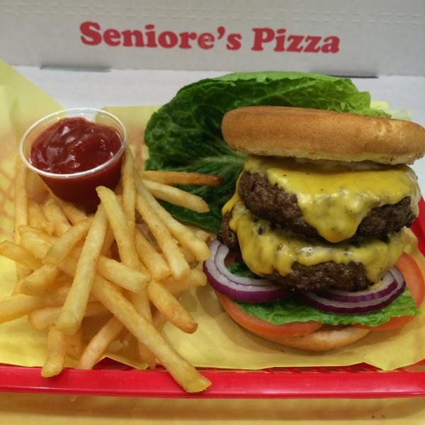 Order Double Cheeseburger food online from Seniores Pizza store, San Mateo on bringmethat.com