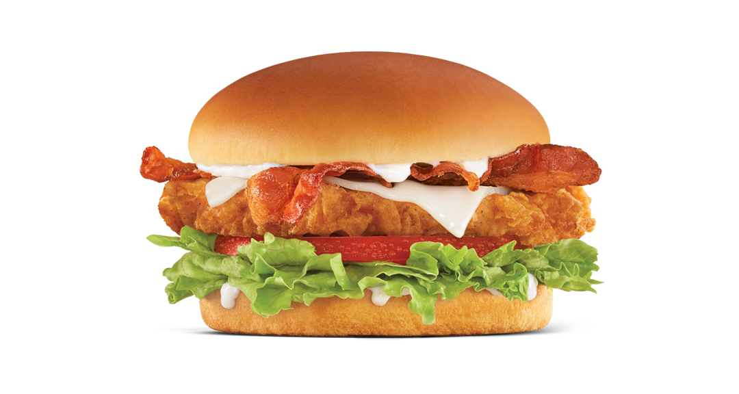 Order The Bacon Swiss Crispy Chicken Fillet Sandwich  food online from Carl's Jr. store, Claremore on bringmethat.com