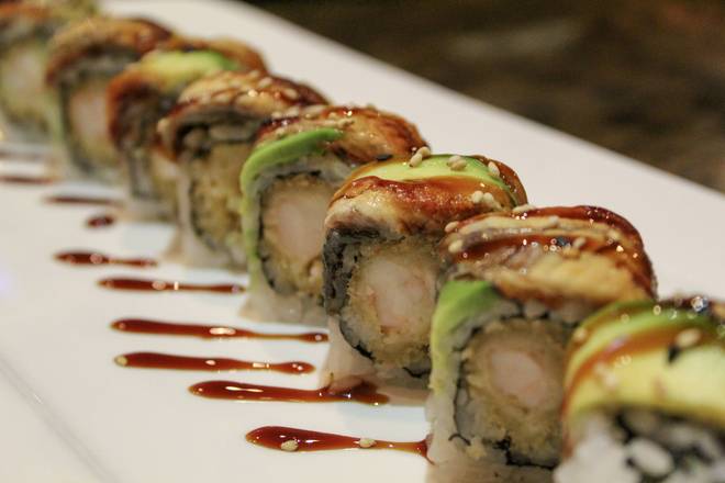 Order Angry Dragon Roll food online from Sakura Japanese Steak House store, Grand Forks on bringmethat.com
