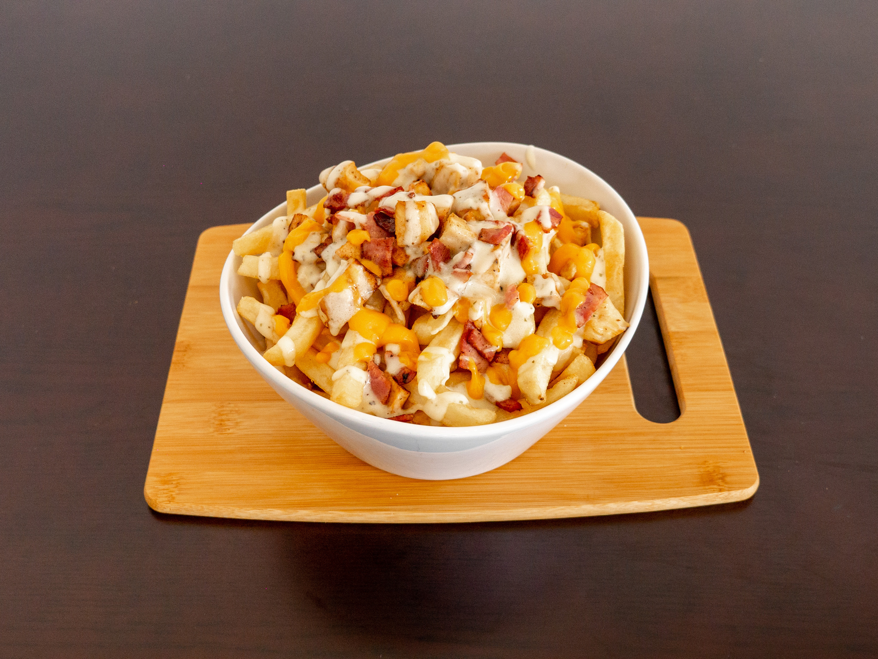 Order Chicken Bacon Ranch Fries food online from Susie Q Pizza store, Hayward on bringmethat.com