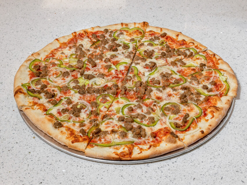 Order Beef Sausage Pizza food online from Mr Pizza Fried Chicken store, Asbury Park on bringmethat.com