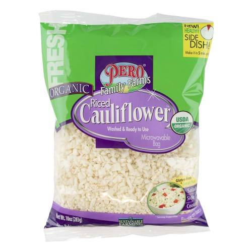 Order Pero Family Farms · Organic Riced Cauliflower (10 oz) food online from ACME Markets store, Pennsville on bringmethat.com
