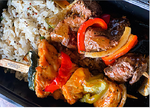 Order Chicken and Beef Kabobs food online from French Corner store, Houston on bringmethat.com