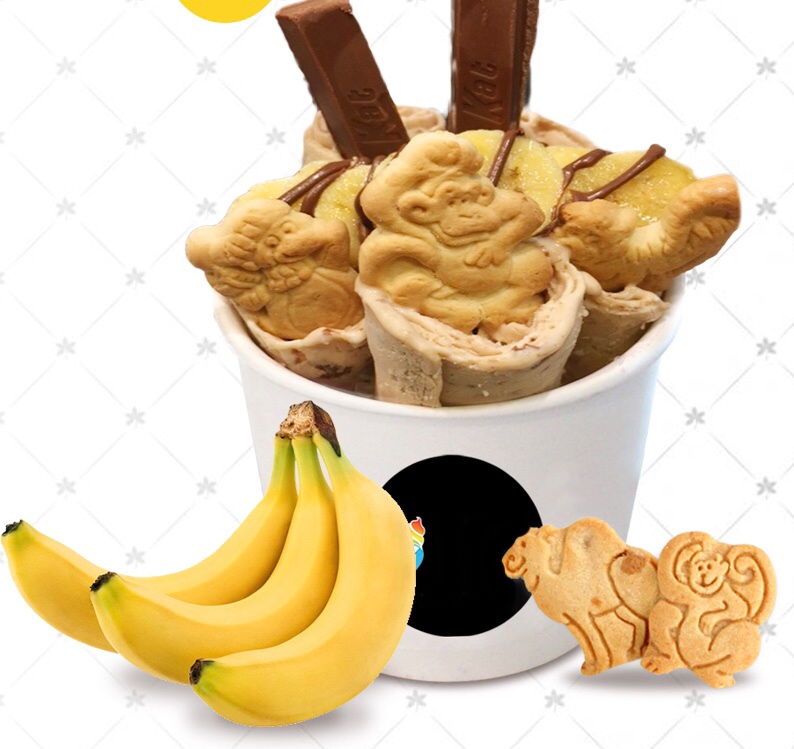 Order R7. Crazy Monkey Ice Cream food online from Ice And Fire Ice Cream store, Milford on bringmethat.com