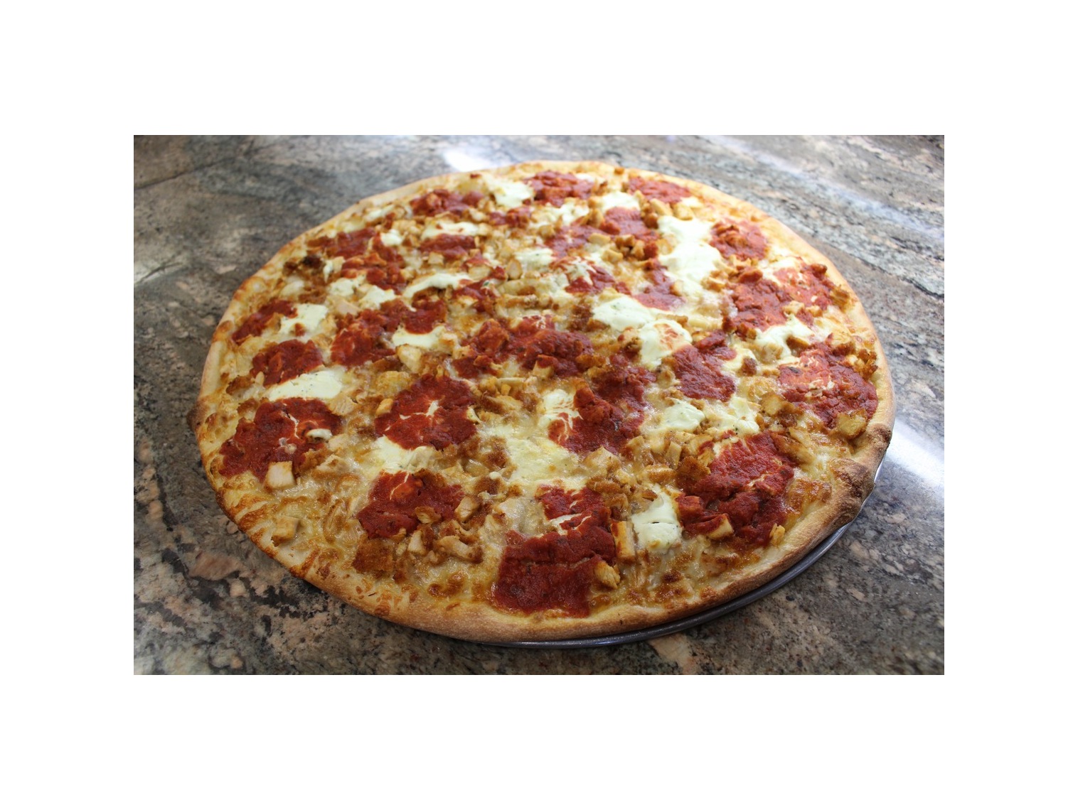 Order Chicken and Ricotta Pie   - 18" Round Pie food online from Previti Pizza store, New York on bringmethat.com