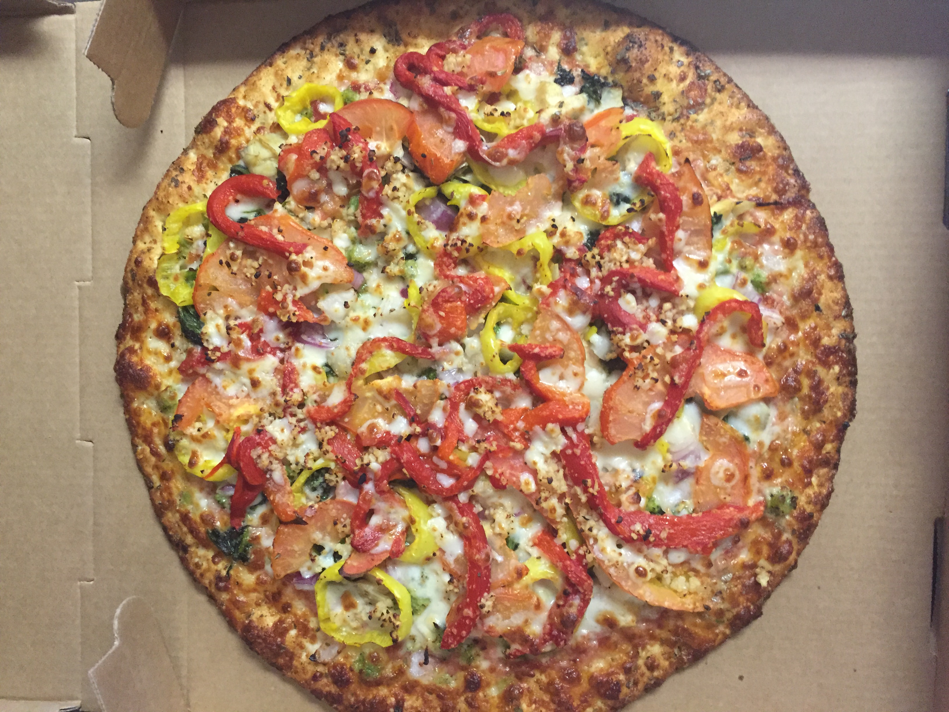 Order Garden Deluxe Pizza food online from Ronzio Pizza & Subs store, Warwick on bringmethat.com