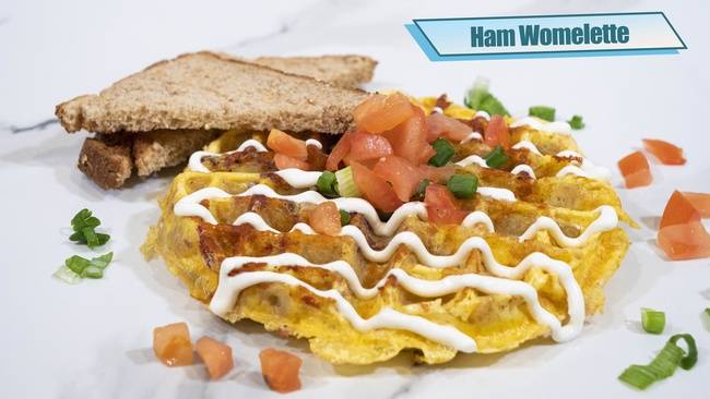 Order Ham Womelette food online from Penelope's Coffee and Tea store, Foster City on bringmethat.com