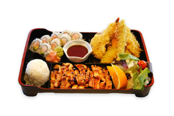 Order 2 Choice Bento food online from Minato Sushi store, Lake Forest on bringmethat.com