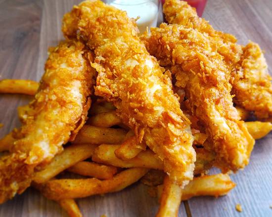 Order 30 Chicken Tenders + Family Fries and 2 Ltr soda food online from Jr Fish & Chicken store, Memphis on bringmethat.com