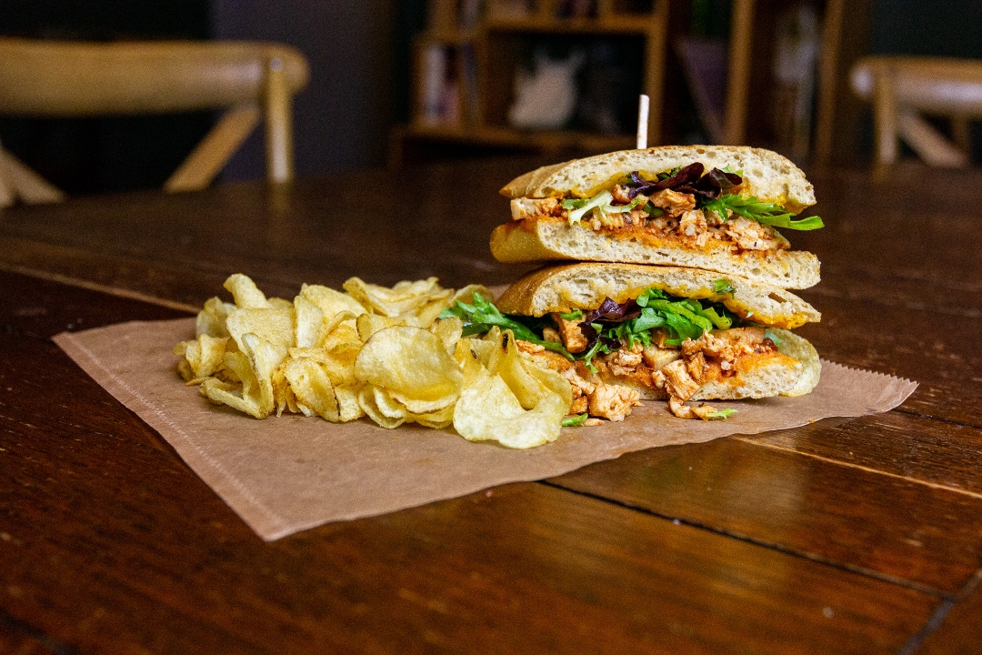 Order BBQ Chicken Sandwich food online from Rhino Coffee Downtown store, Shreveport on bringmethat.com