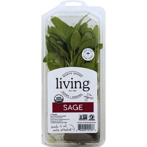 Order North Shore Living Herbs · Organic Sage (1 ct) food online from Vons store, Hermosa Beach on bringmethat.com