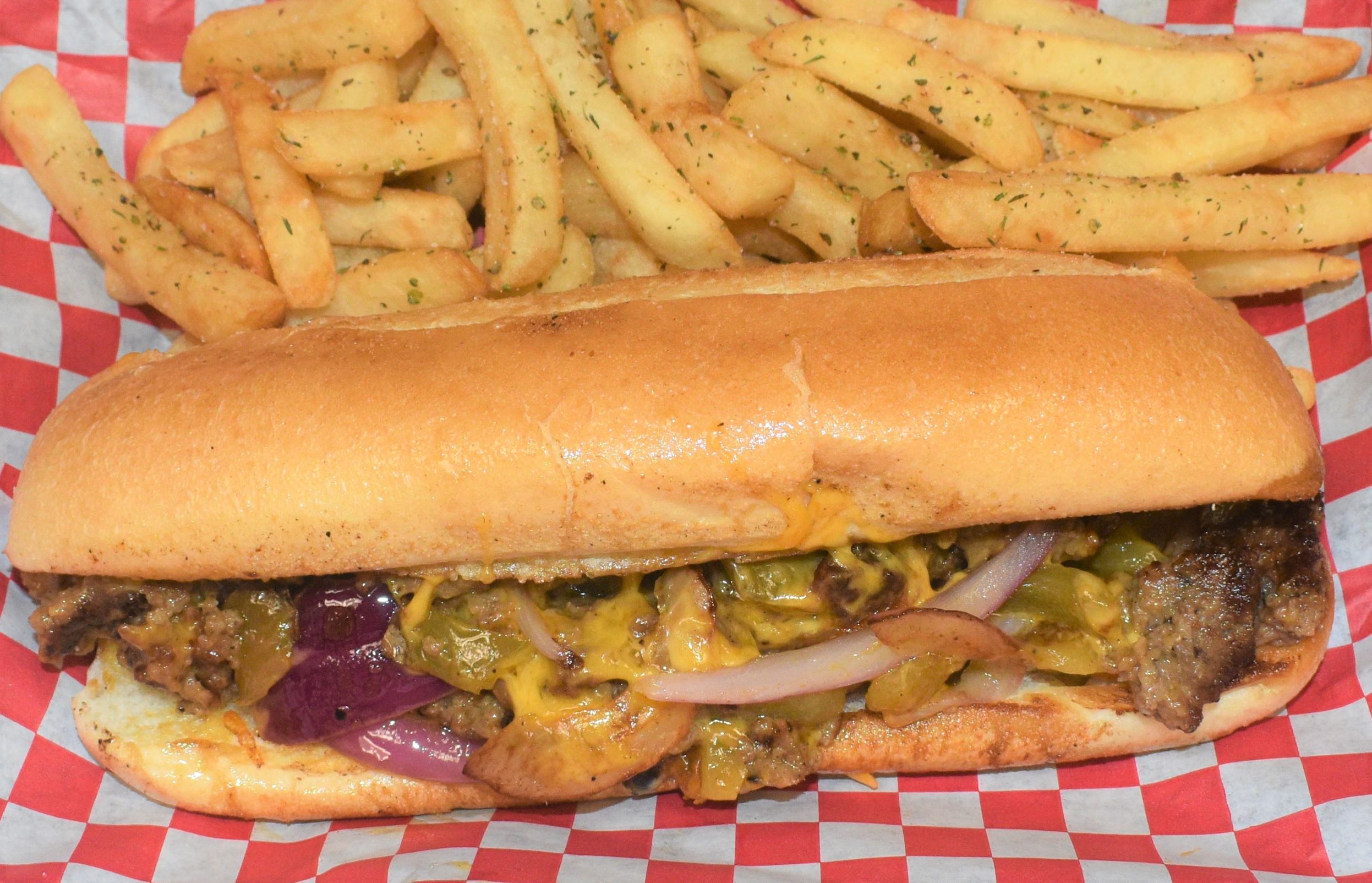 Order Beef/ lamb Philly Sub food online from Rosemary Grill store, Gibsonton on bringmethat.com
