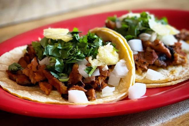 Order Al Pastor Tacos food online from Papalote Mexican Grill store, SF on bringmethat.com