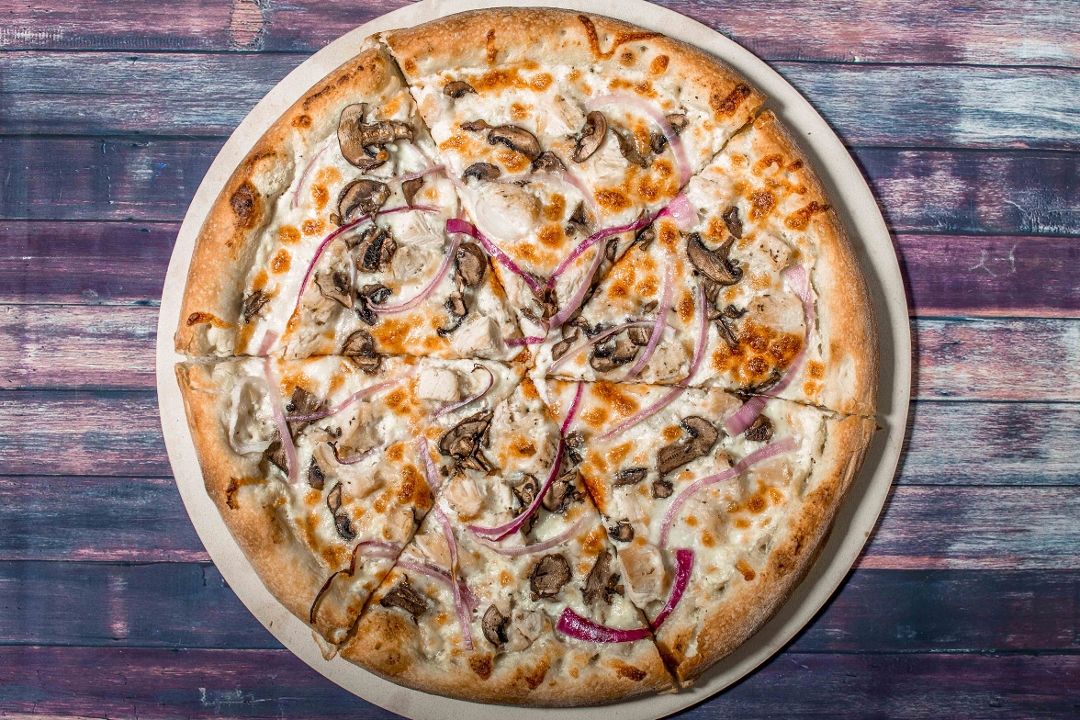 Order Chicken White Pizza* food online from Slice Of La store, Los Angeles on bringmethat.com