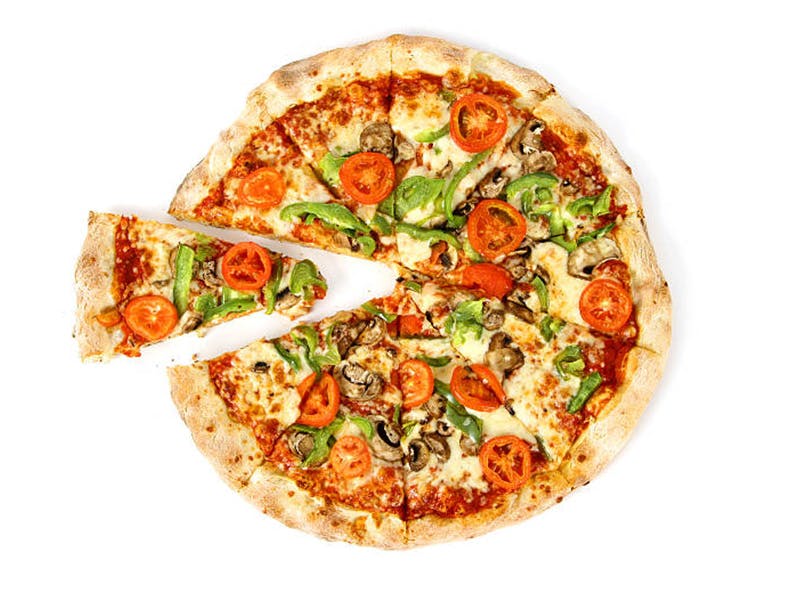 Order Vegetarian Pizza 18" - 8 Slices food online from San Remo Pizzeria store, San Diego on bringmethat.com