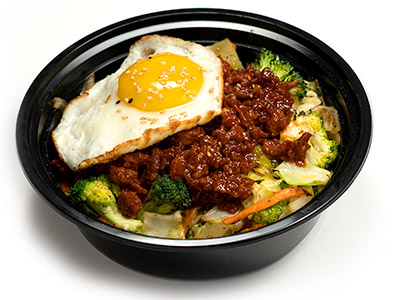 Order Pork Bibimbap food online from F&F Japanese Grill store, College Station on bringmethat.com