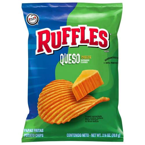 Order Ruffles · Queso Cheese Chips (2.5 oz) food online from Mesa Liquor store, Mesa on bringmethat.com