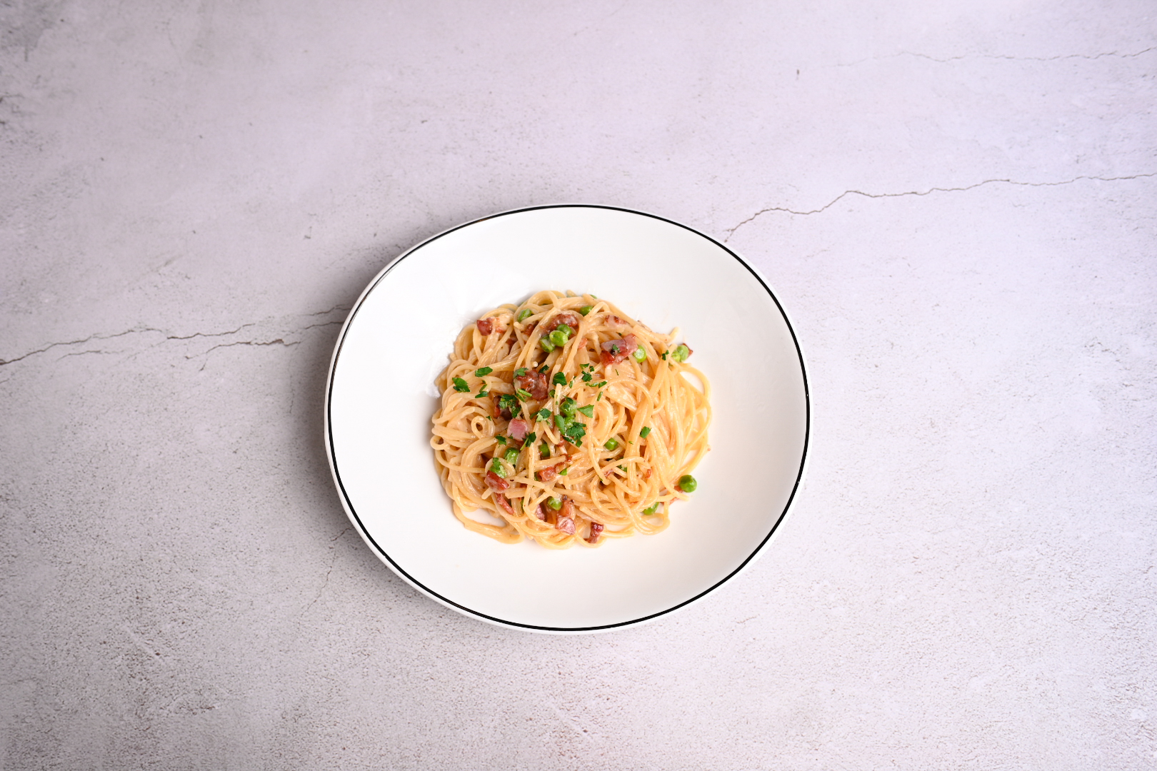 Order Spaghetti Carbonara food online from Maria's Italian Kitchen store, Northridge on bringmethat.com