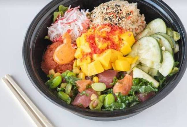 Order Medium Bowl(Served with 3scoops of proteins) food online from Poke Bar store, Athens on bringmethat.com