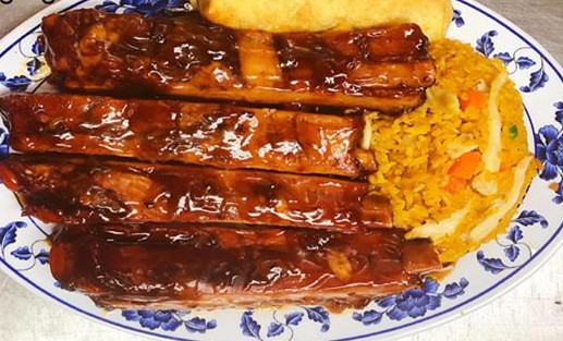 Order D44. BBQ Spare Ribs Dinner Special food online from Red Apple Chinese Restaurant store, Waterloo on bringmethat.com