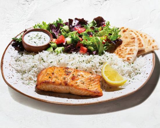 Order Grilled Salmon Plate food online from Gen Grill store, Irvine on bringmethat.com