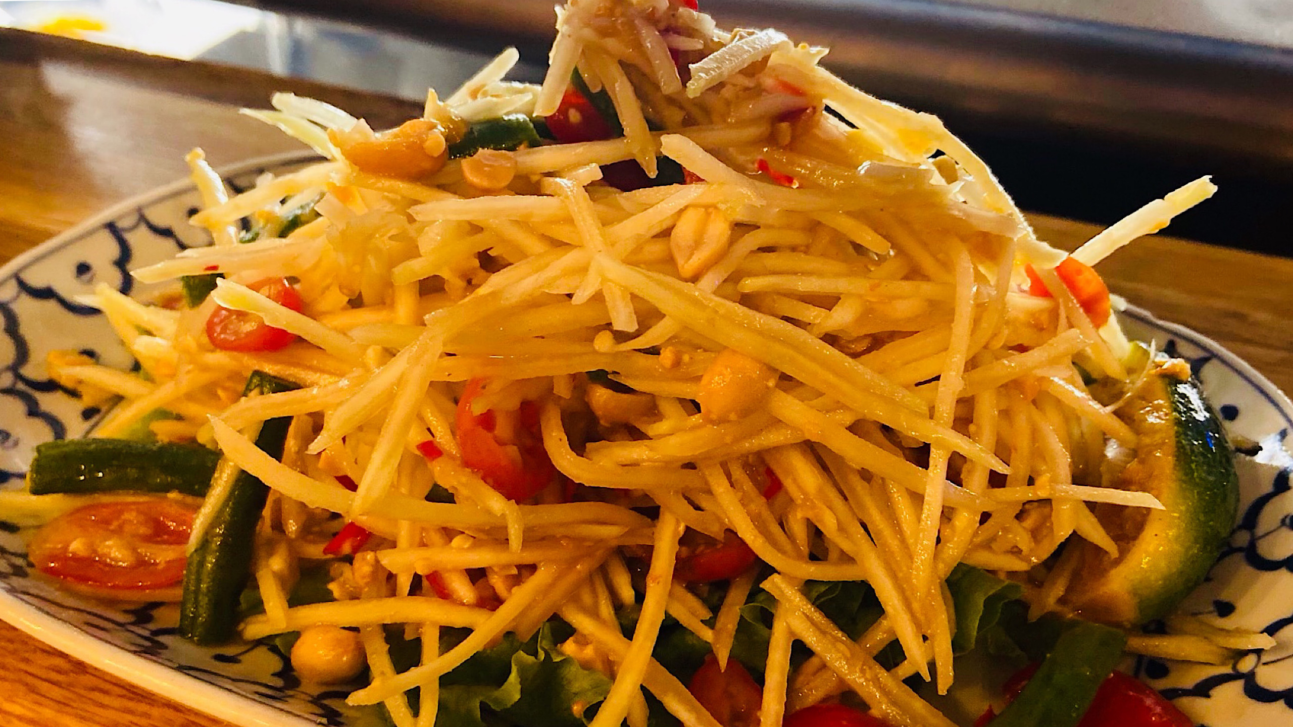 Order Papaya Salad (“NY1” RECOMMENDATIONS) “The Best Thai Papaya Salad” food online from Ayada Thai Restaurant Chelsea Market store, New York on bringmethat.com