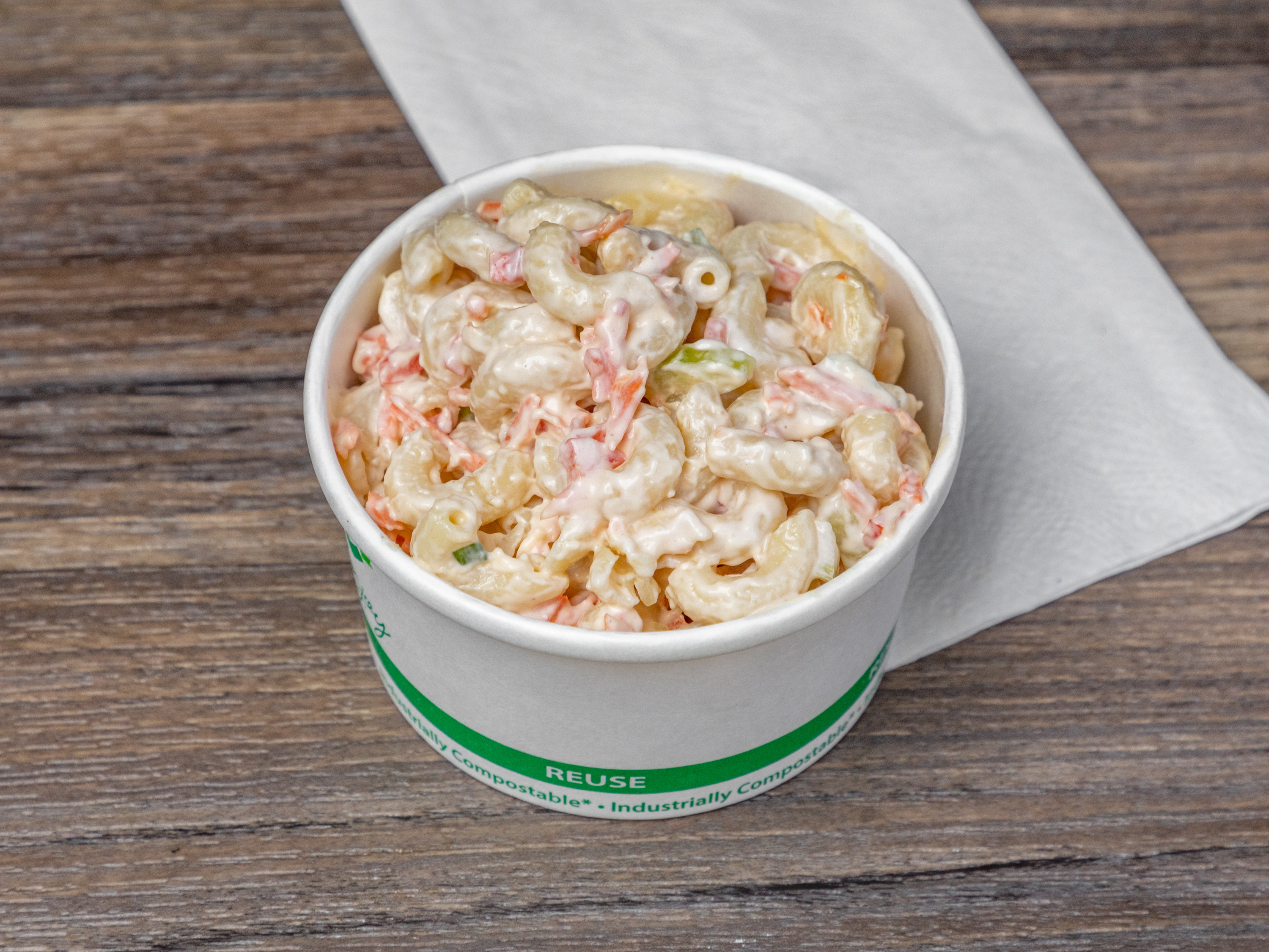 Order Macaroni Salad-Cup  food online from Captain Kidds Fish Market & Restaurant store, Redondo Beach on bringmethat.com