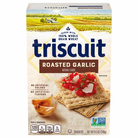 Order Triscuit - Roasted Garlic food online from IV Deli Mart store, Goleta on bringmethat.com