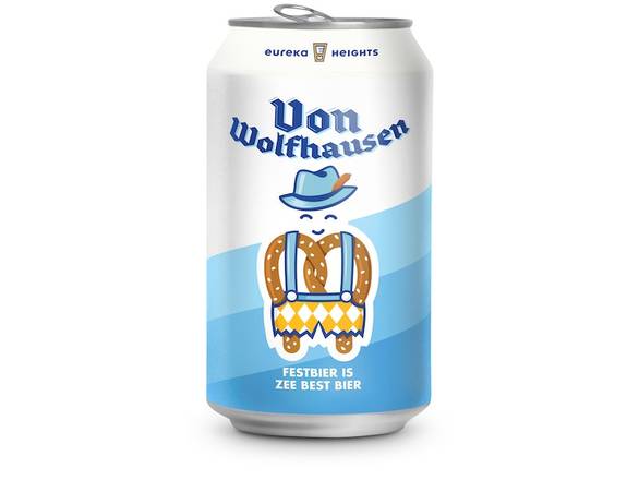Order Eureka Heights Von Wolfhausen Festbier - 6x 12oz Cans food online from Goody Goody Liquor store, Houston on bringmethat.com