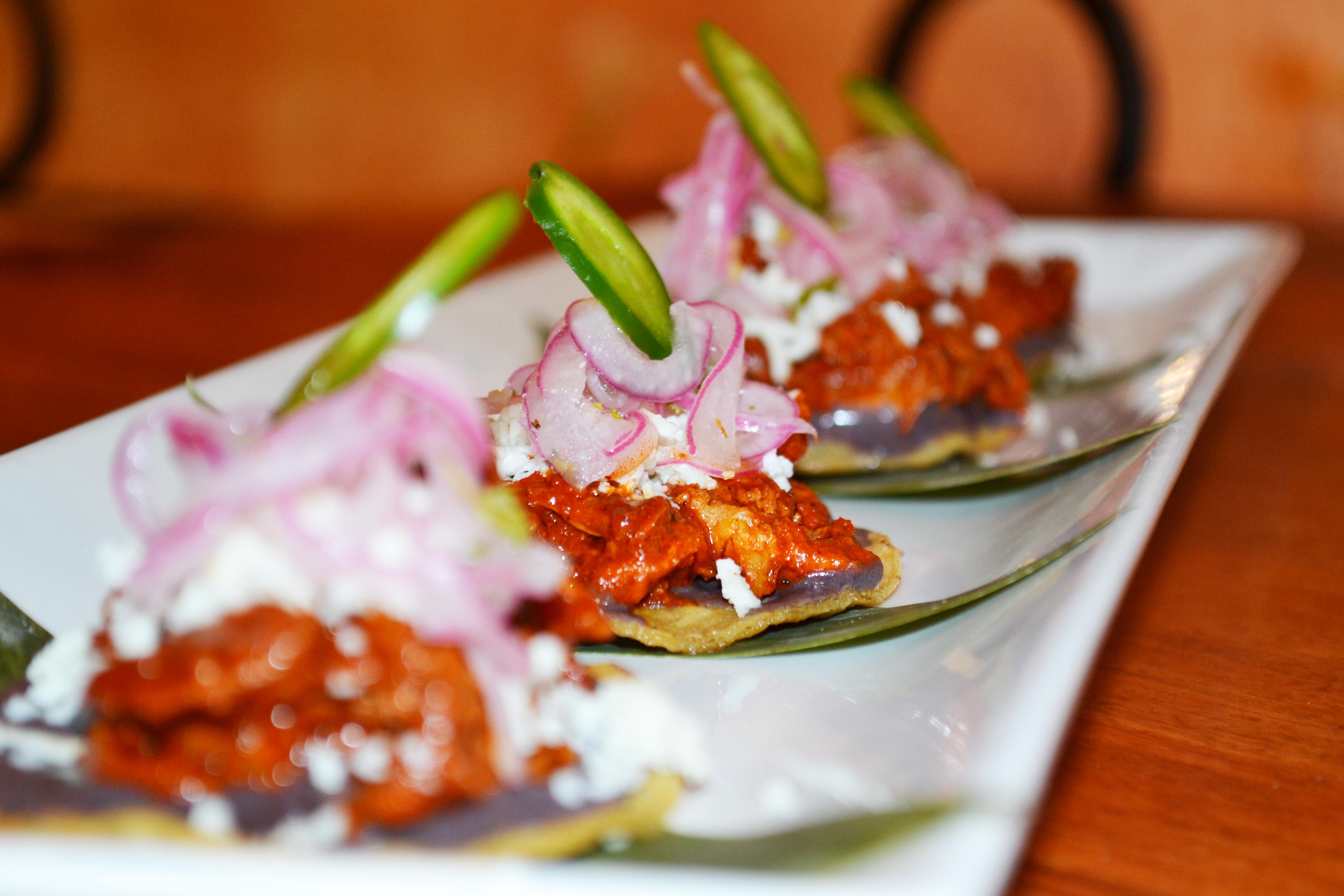 Order Salbutes de Cochinta Pibil food online from El Mariachi Tequila Bar & Grill store, Chicago on bringmethat.com