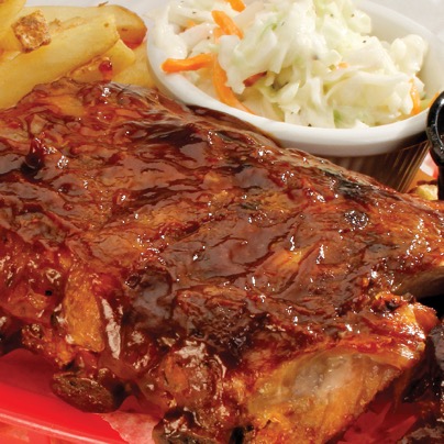Order Baby Back BBQ Ribs food online from Kirby Taphouse store, Fayetteville on bringmethat.com