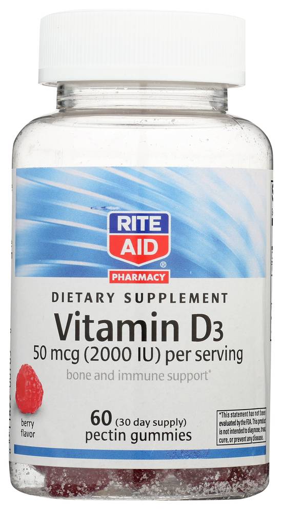 Order Rite Aid Pharmacy Vitamin D Gummy 2000IU (60 ct) food online from Rite Aid store, Palm Desert on bringmethat.com