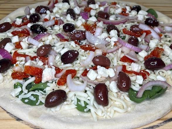 Order 10" GREEK PIZZA food online from North End Pizza store, Las Vegas on bringmethat.com