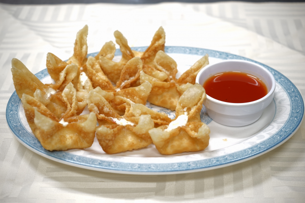 Order 8 Pieces Cream Cheese Wontons food online from Red Lantern store, Brea on bringmethat.com