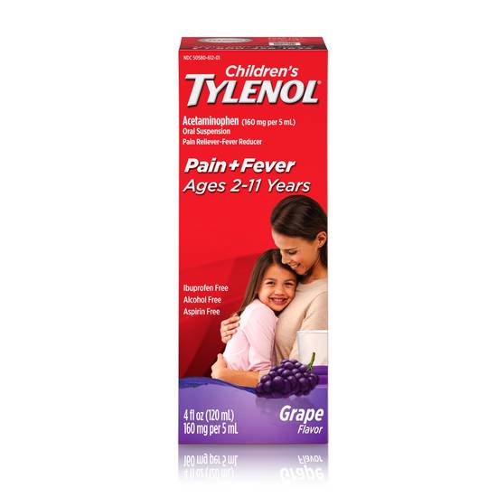 Order Tylenol Children's Pain + Fever Relief Cold Medicine Grape (4 oz) food online from Rite Aid store, PITTSBURGH on bringmethat.com
