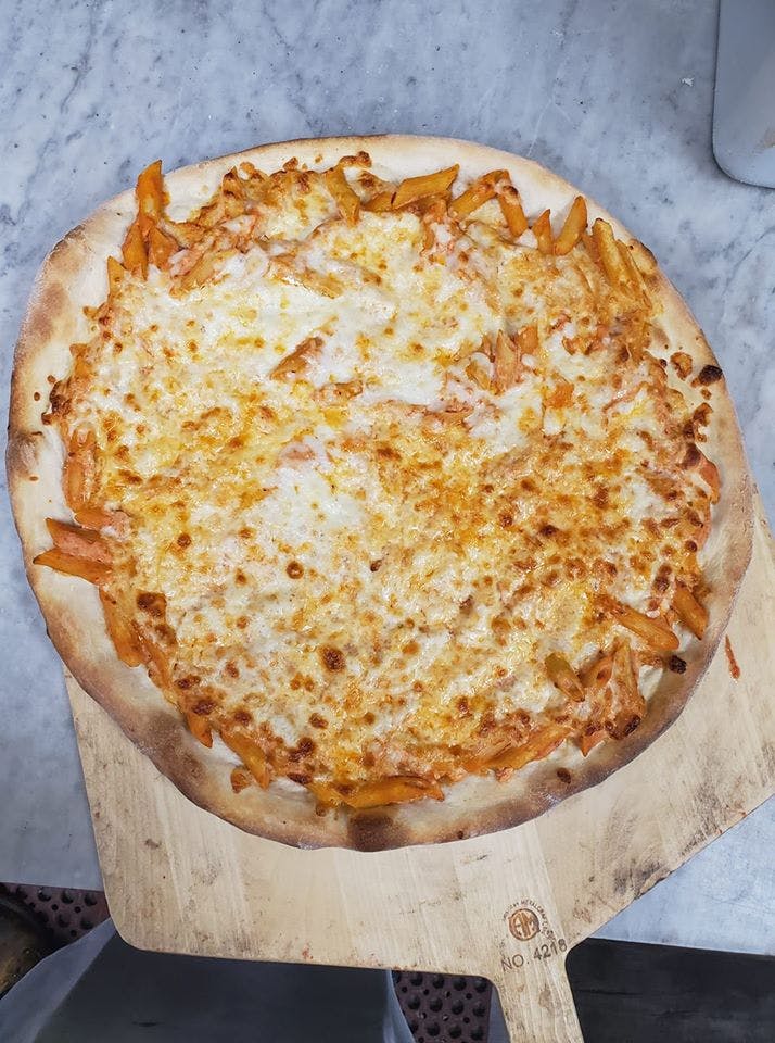 Order Baked Ziti Pizza - Personal 12" food online from Livingston Pizza store, Livingston on bringmethat.com