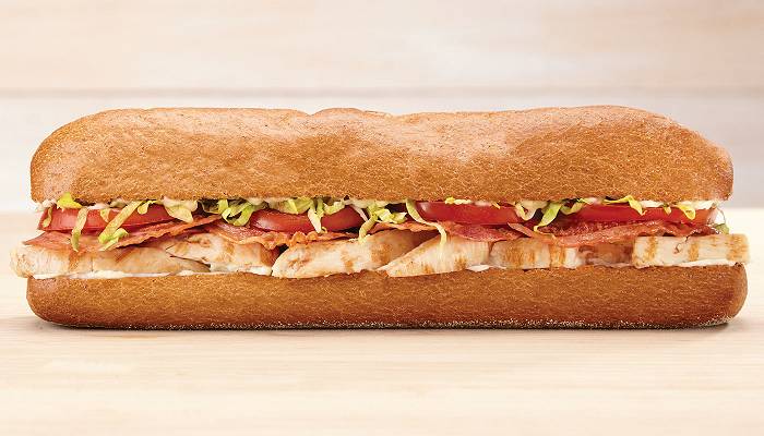 Order 12" All Natural Chicken Bacon Club Sub (1053cal) food online from QuickChek store, Middletown on bringmethat.com