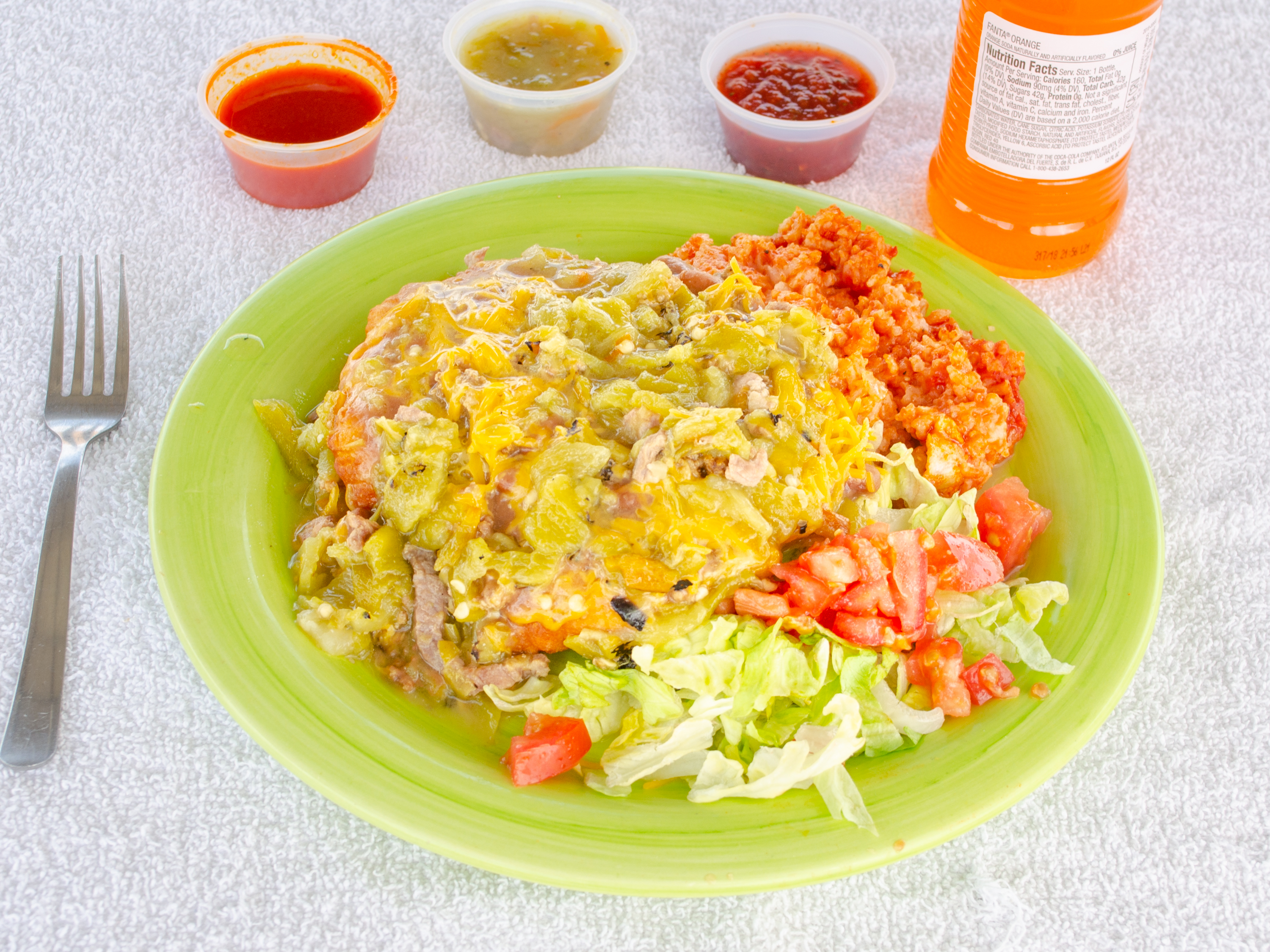 Order 9. The Indian Taco food online from Juanita Burritos store, Pueblo on bringmethat.com