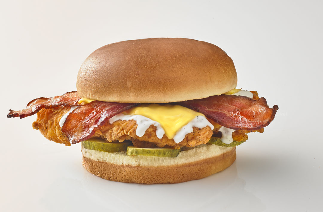 Order Chicken, Bacon, Ranch & Cheese Chicken Tender Sandwich food online from The Roost store, Summerville on bringmethat.com