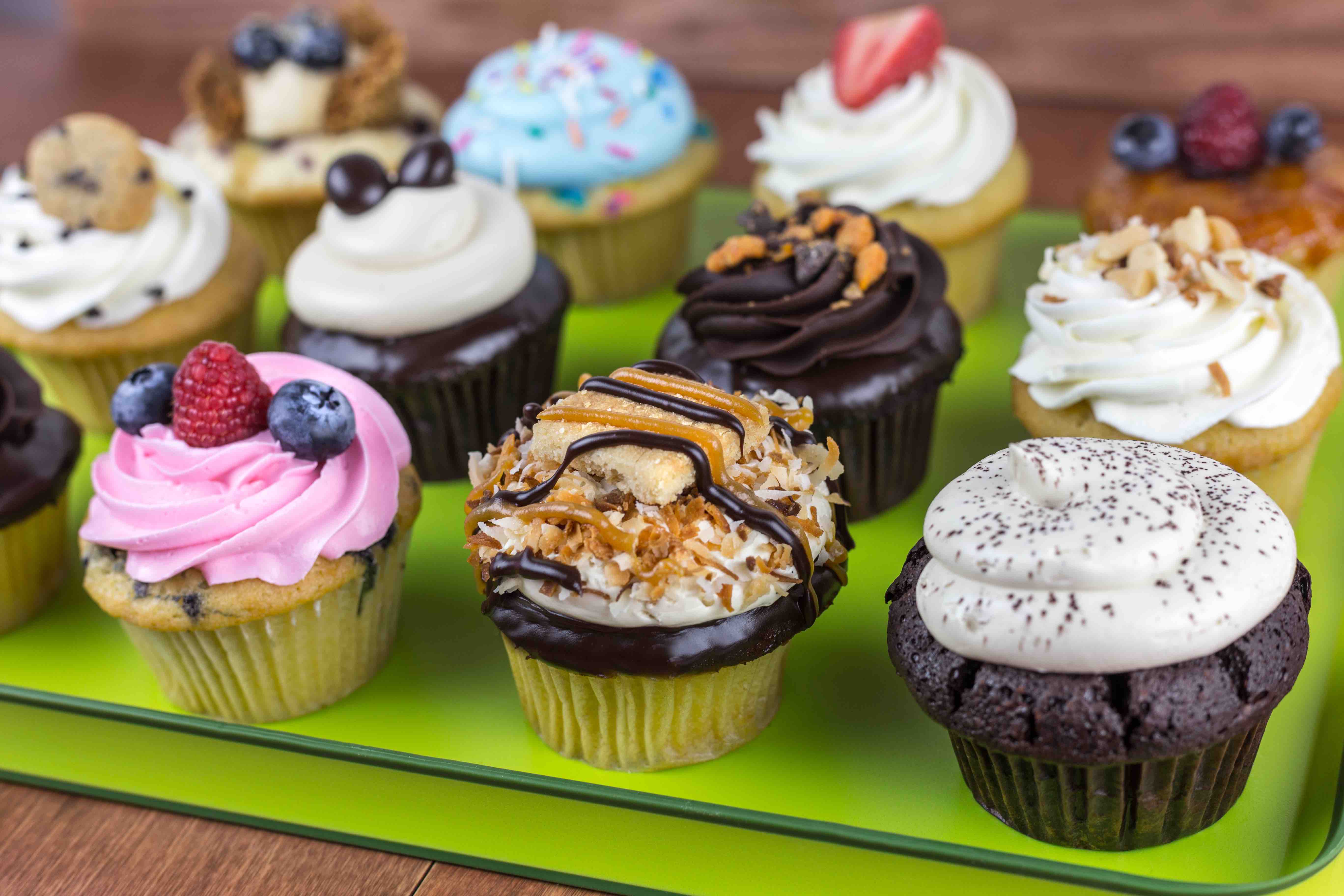 Order Dozen Center-filled Assorted  food online from Molly's Cupcakes store, New York on bringmethat.com