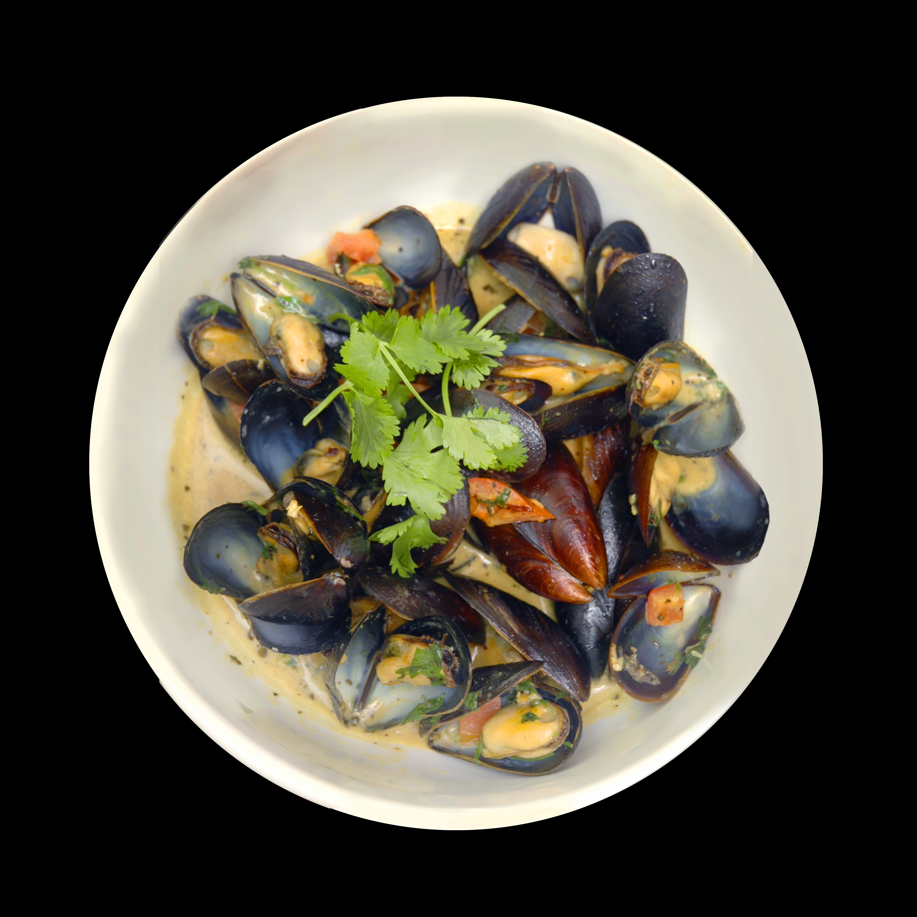 Order Goan Style Mussels with Garlic Naan food online from Annapurna Cafe store, Seattle on bringmethat.com