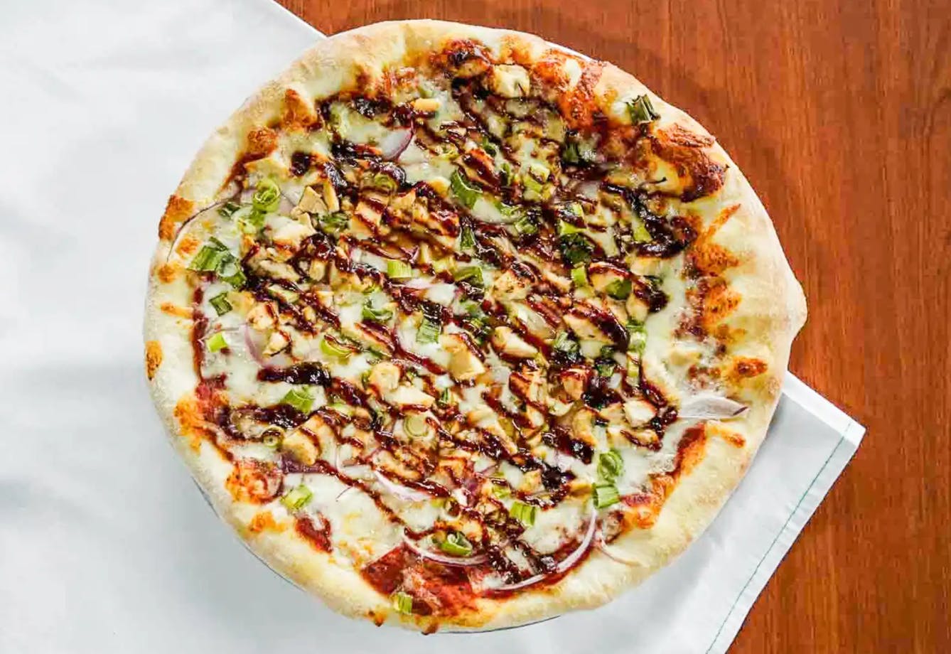 Order BBQ Chicken Pizza - Personal 9'' (4 Slices) food online from Cybelles Pizza store, Oakland on bringmethat.com