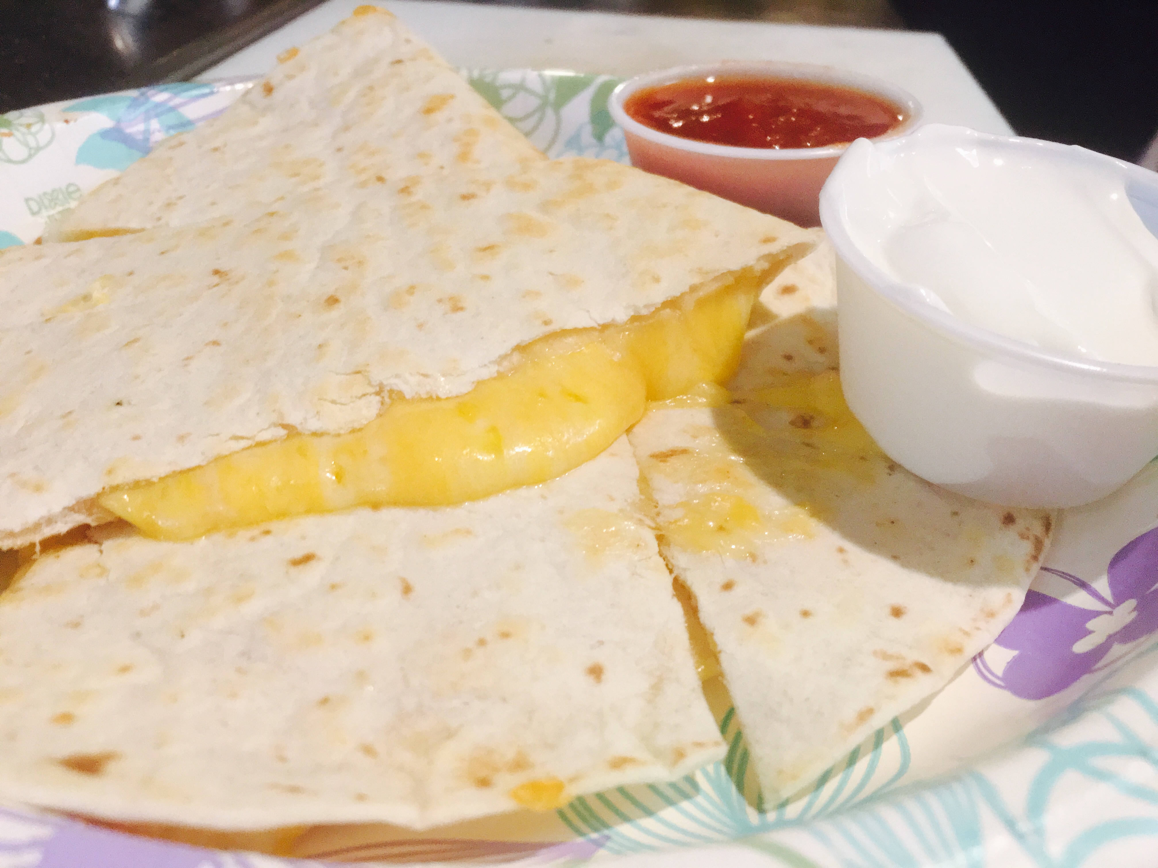 Order 12" Cheese Quesadilla food online from The Creperie Cafe store, Boise on bringmethat.com