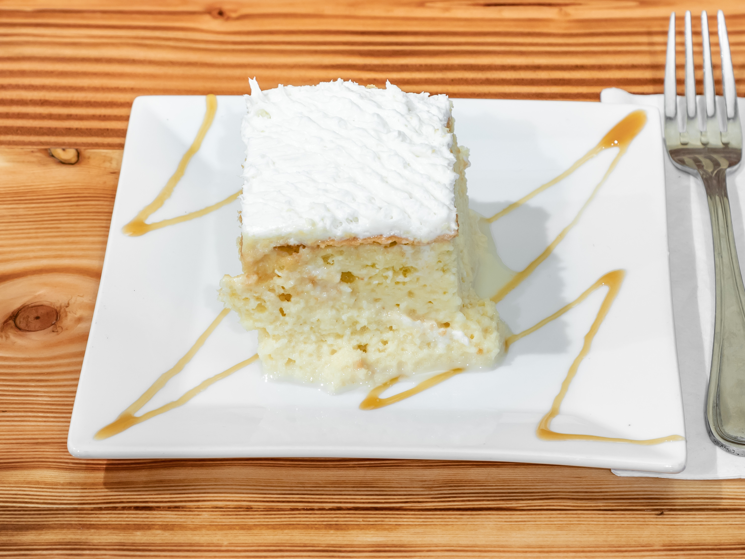 Order Abuelita's Tres Leches Cake food online from El Rincon Mexican Kitchen And Tequila Bar store, Addison on bringmethat.com