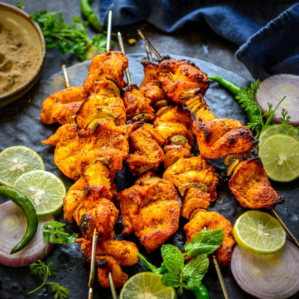 Order Chicken Tikka 7 Pc food online from Baisakhi Dhaba store, Voorhees Township on bringmethat.com