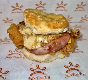 Order Cordon Bleu Chicken Biscuit food online from Jen Fish Fry store, Fayetteville on bringmethat.com