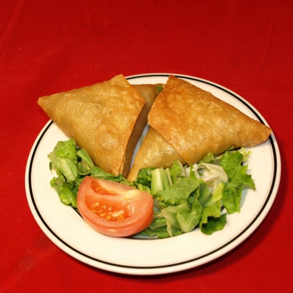 Order Meat Samosa (2) food online from Bollywood Cafe store, Studio City on bringmethat.com