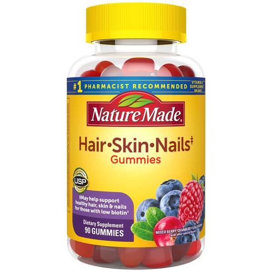 Order Nature Made Hair Skin & Nails Gummies 2500 mg (90 ct) food online from Rite Aid store, Palm Desert on bringmethat.com