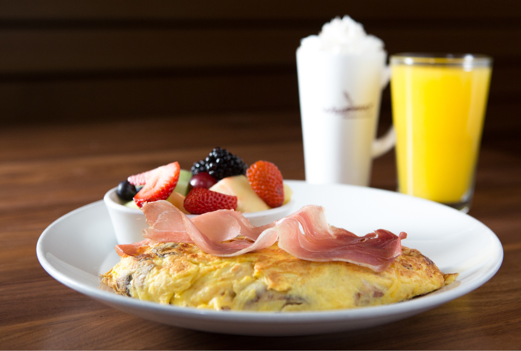 Order Wild Mushroom & Prosciutto  Omelet food online from Wildberry Pancakes & Cafe store, Chicago on bringmethat.com